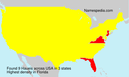 Familiennamen Haueis - USA