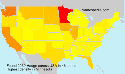 Surname Hauge in USA Surname Hauge in USA