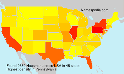 Surname Hausman in USA Surname Hausman in USA