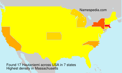 Surname Hautaniemi in USA Surname Hautaniemi in USA