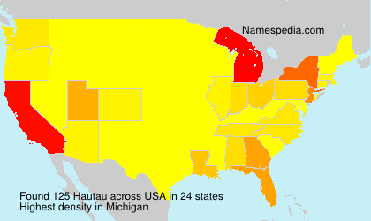 Surname Hautau in USA