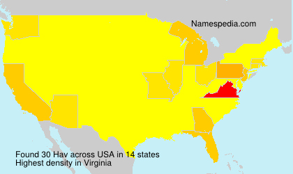 Surname Hav in USA Surname Hav in USA