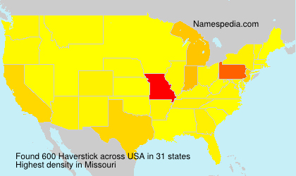 Surname Haverstick in USA Surname Haverstick in USA