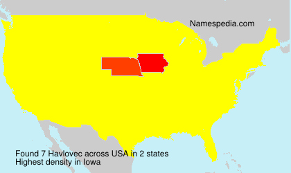 Surname Havlovec in USA Surname Havlovec in USA