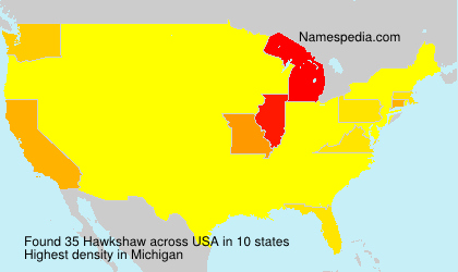 Surname Hawkshaw in USA