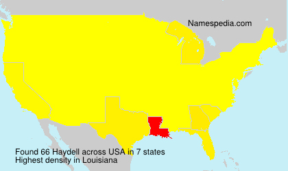 Surname Haydell in USA