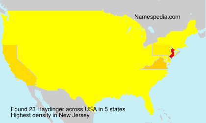 Surname Haydinger in USA Surname Haydinger in USA