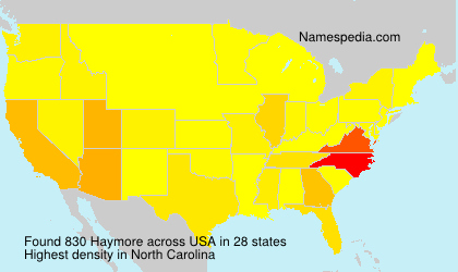 Surname Haymore in USA Surname Haymore in USA