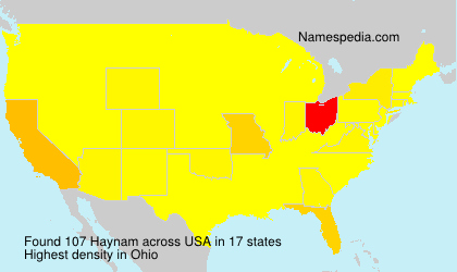 Surname Haynam in USA Surname Haynam in USA