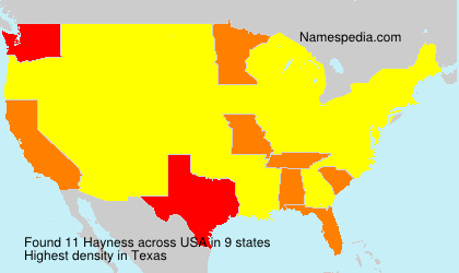 Surname Hayness in USA Surname Hayness in USA