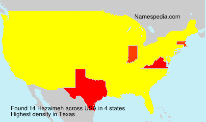 Surname Hazaimeh in USA Surname Hazaimeh in USA