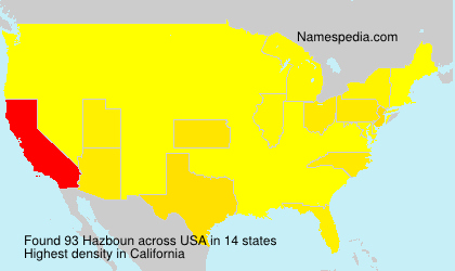 Surname Hazboun in USA Surname Hazboun in USA