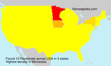Surname Hazebroek in USA Surname Hazebroek in USA