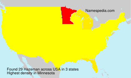 Surname Hazeman in USA Surname Hazeman in USA