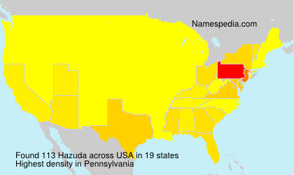 Surname Hazuda in USA