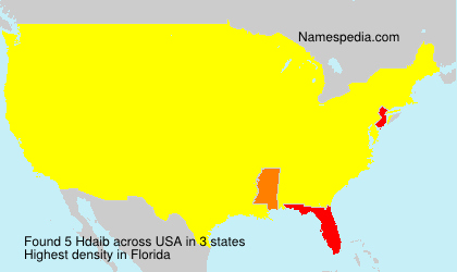 Surname Hdaib in USA Surname Hdaib in USA