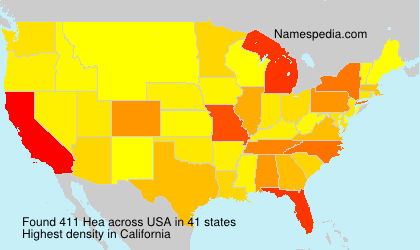 Surname Hea in USA Surname Hea in USA