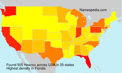Surname Heacox in USA Surname Heacox in USA