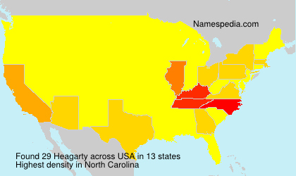 Surname Heagarty in USA Surname Heagarty in USA