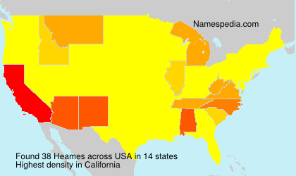Surname Heames in USA Surname Heames in USA