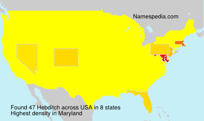 Surname Hebditch in USA Surname Hebditch in USA