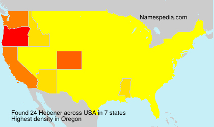 Surname Hebener in USA Surname Hebener in USA