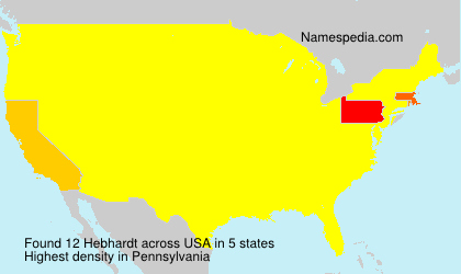 Surname Hebhardt in USA Surname Hebhardt in USA