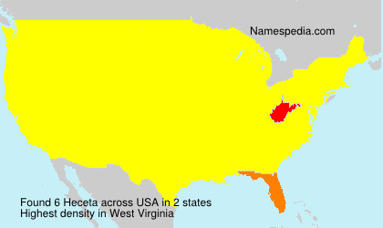 Surname Heceta in USA Surname Heceta in USA