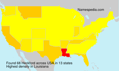 Surname Heckford in USA Surname Heckford in USA