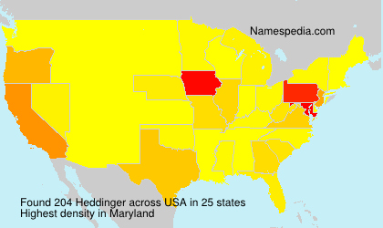 Surname Heddinger in USA Surname Heddinger in USA
