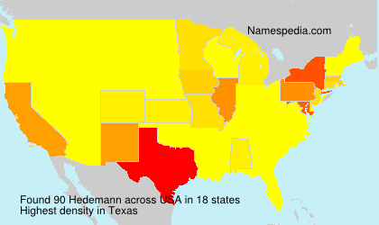 Surname Hedemann in USA Surname Hedemann in USA