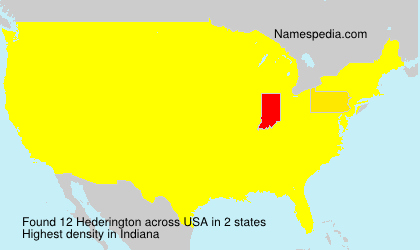 Surname Hederington in USA Surname Hederington in USA
