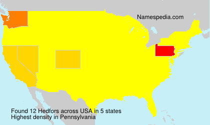 Surname Hedfors in USA Surname Hedfors in USA