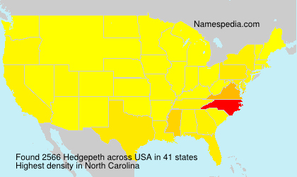 Surname Hedgepeth in USA Surname Hedgepeth in USA