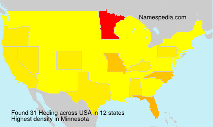 Surname Heding in USA Surname Heding in USA