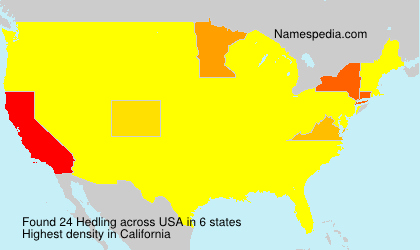 Surname Hedling in USA Surname Hedling in USA