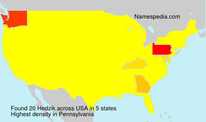 Surname Hedzik in USA Surname Hedzik in USA