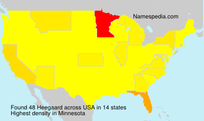 Surname Heegaard in USA Surname Heegaard in USA