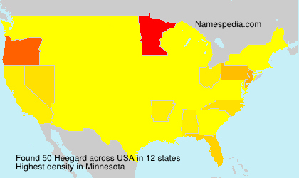 Surname Heegard in USA