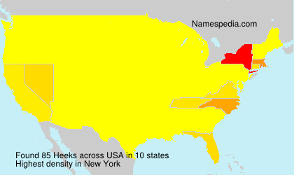 Surname Heeks in USA Surname Heeks in USA