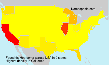 Surname Heersema in USA