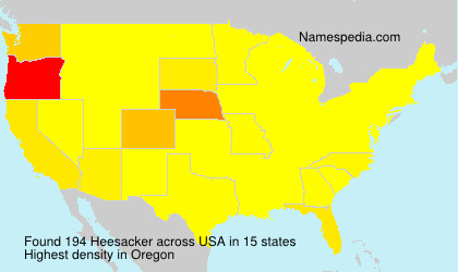 Surname Heesacker in USA Surname Heesacker in USA