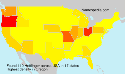 Surname Hefflinger in USA Surname Hefflinger in USA