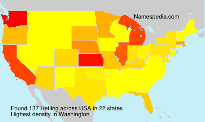 Surname Hefling in USA Surname Hefling in USA