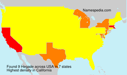 Surname Hegade in USA Surname Hegade in USA