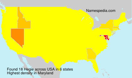 Surname Hegie in USA Surname Hegie in USA