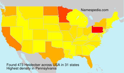 Surname Heidecker in USA Surname Heidecker in USA