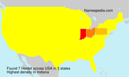 Surname Heidet in USA Surname Heidet in USA