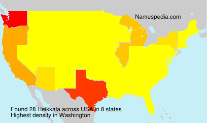 Surname Heikkala in USA Surname Heikkala in USA