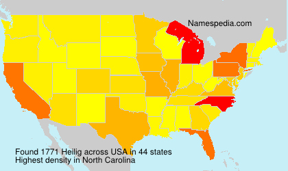 Surname Heilig in USA Surname Heilig in USA